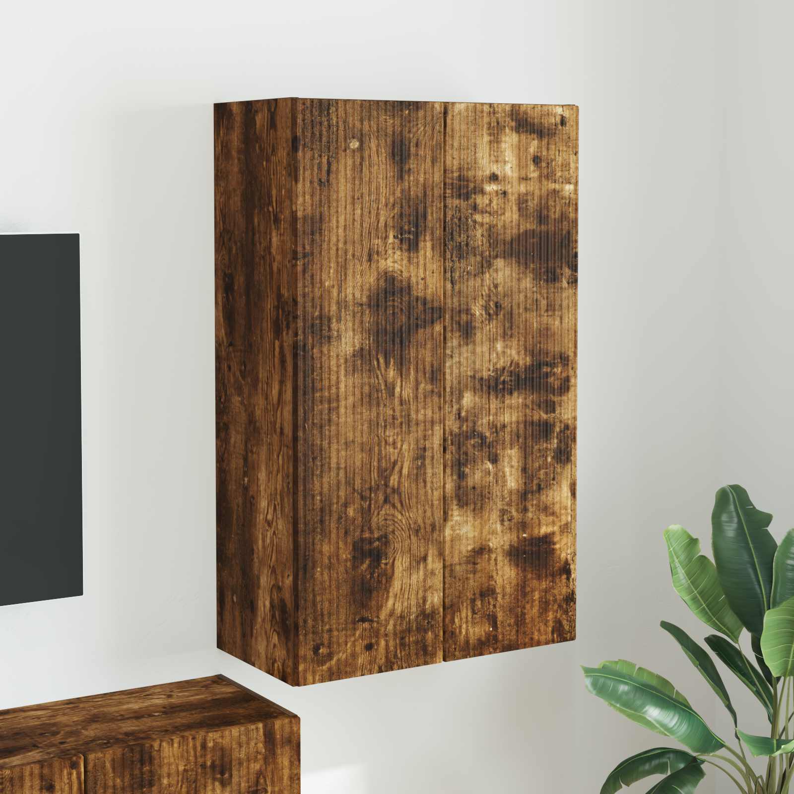 TV sienas skapītis Rūsināts ozols 59,5 x 31 x 100 cm
