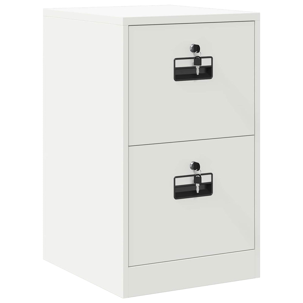 Filing Cabinet White 44 x 50 x 106.5 cm Cold Rolled Steel
