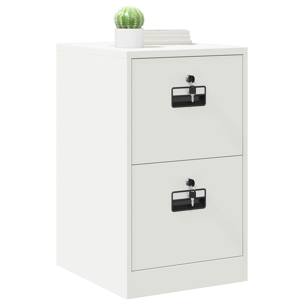 Filing Cabinet White 44 x 50 x 106.5 cm Cold Rolled Steel