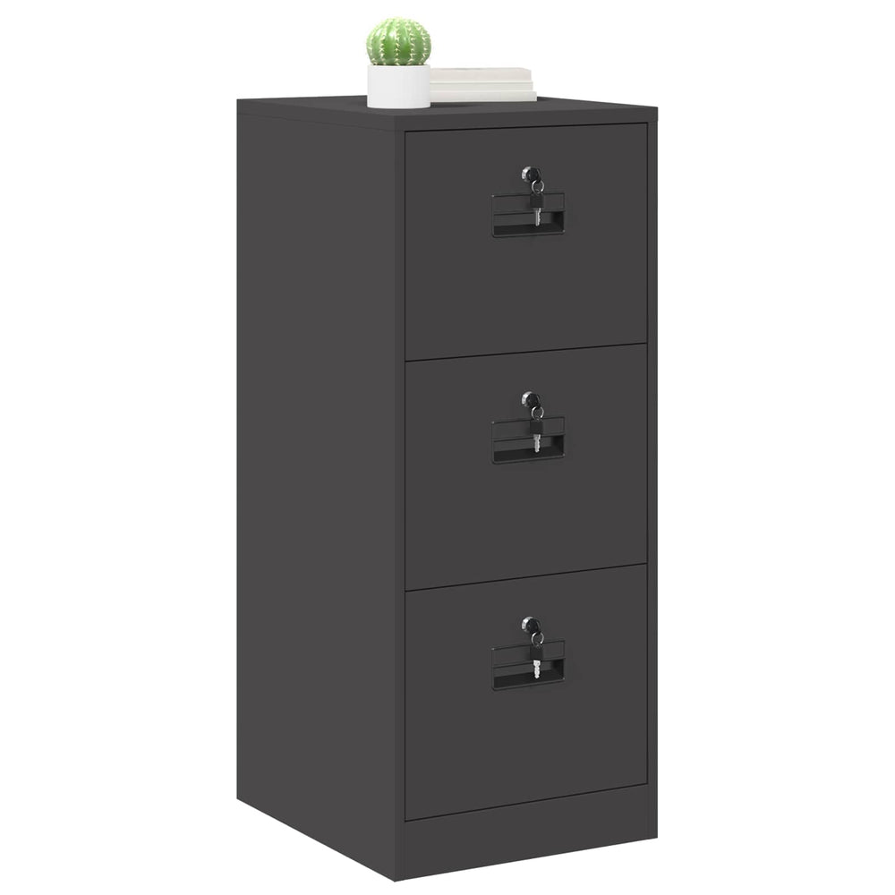 Filing Cabinet Black 44 x 50 x 106.5 cm Cold Rolled Steel