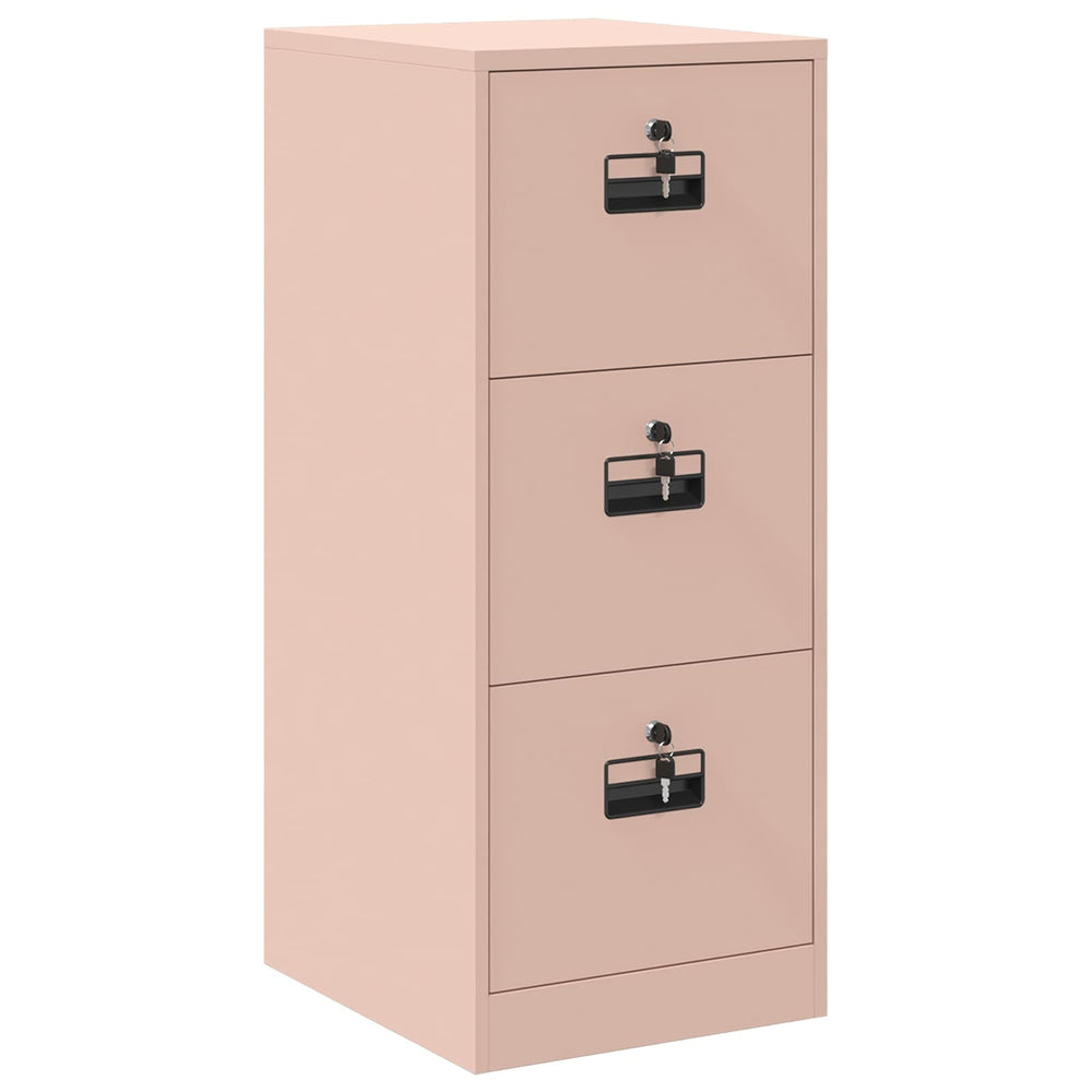 Filing Cabinet Pink 44 x 50 x 106.5 cm Cold-Rolled Steel