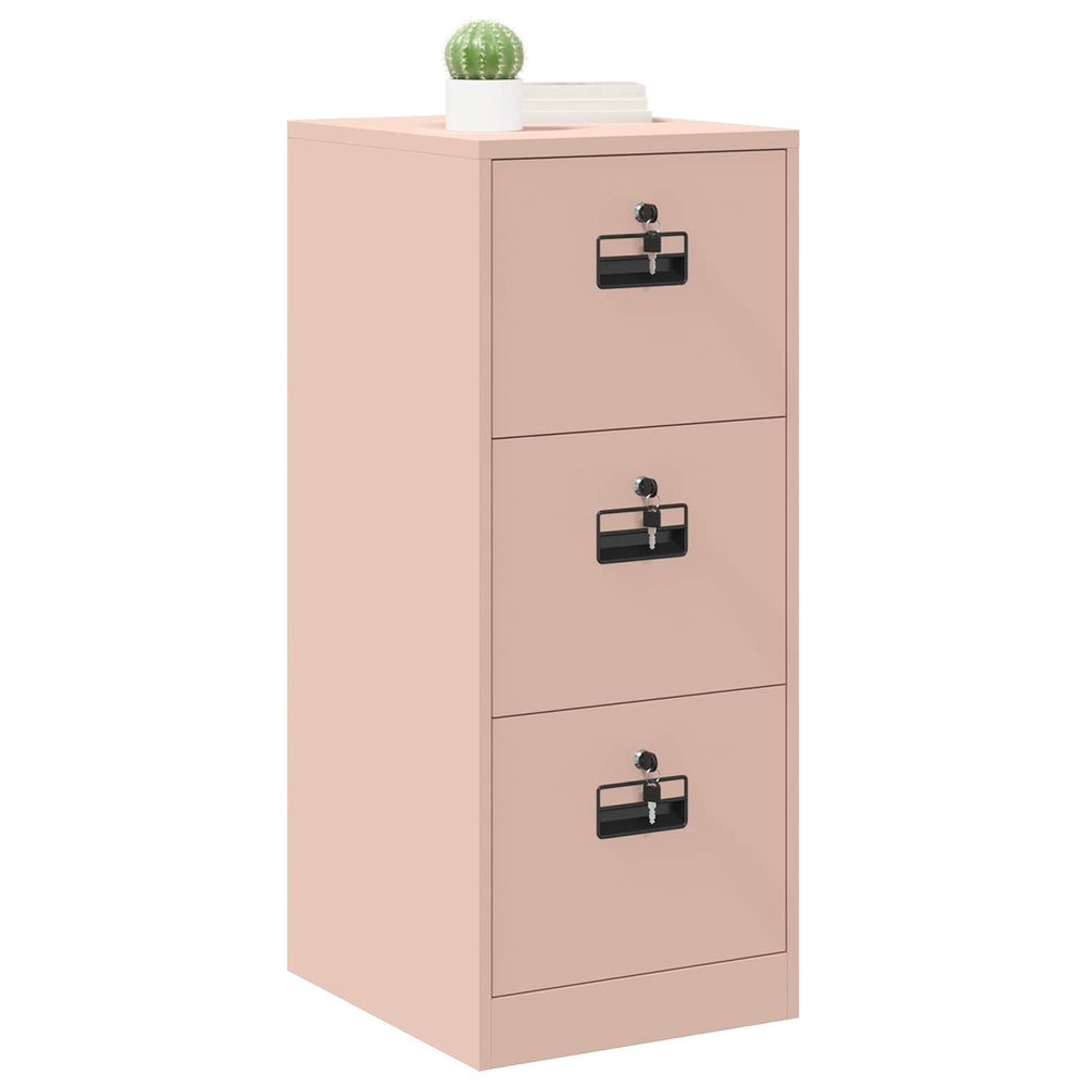 Filing Cabinet Pink 44 x 50 x 106.5 cm Cold-Rolled Steel