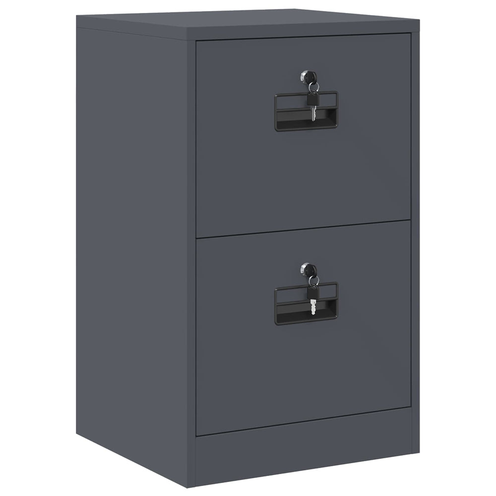 Filing Cabinet with Drawer and Shelf Anthracite 44 x 50 x 106.5 cm
