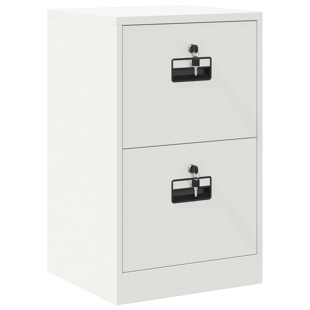 Filing Cabinet White 44 x 50 x 106.5 cm Cold Rolled Steel