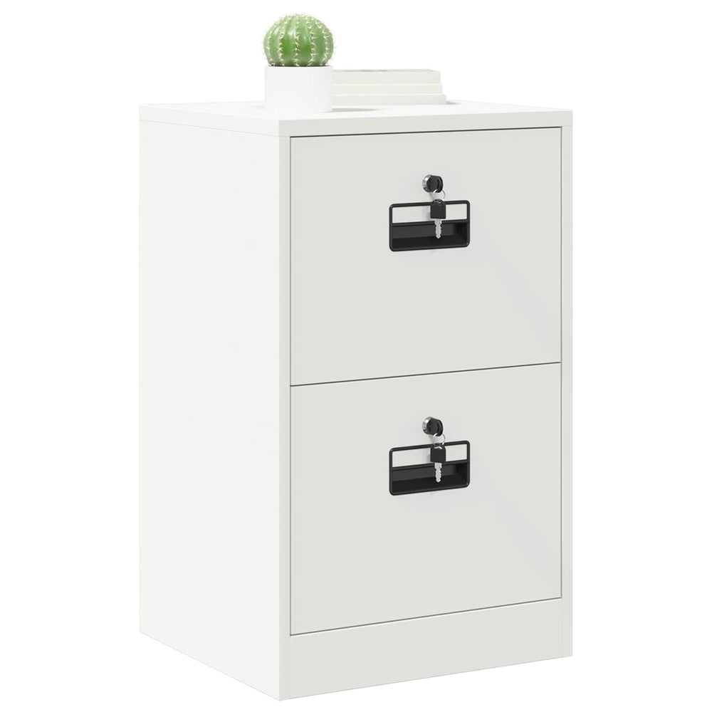 Filing Cabinet White 44 x 50 x 106.5 cm Cold Rolled Steel