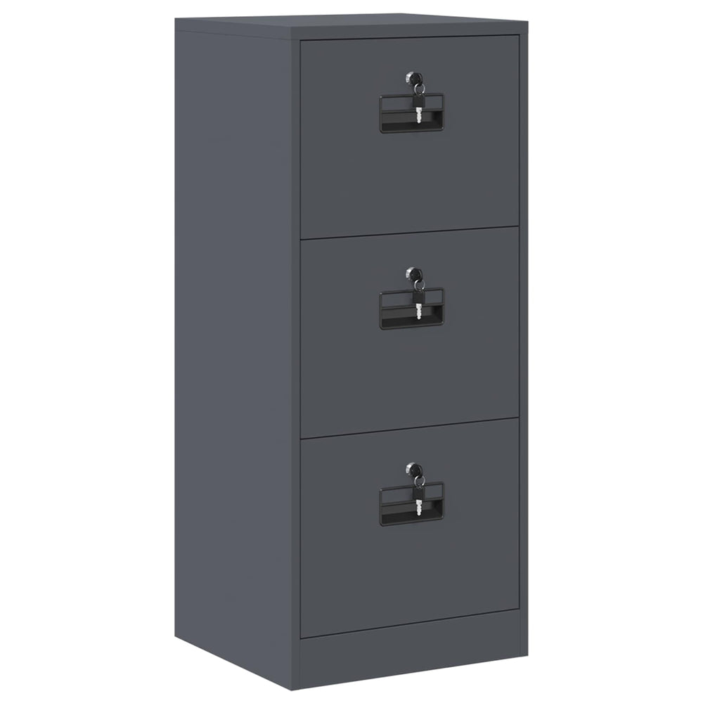 Filing Cabinet with Drawer and Shelf Anthracite 44 x 50 x 106.5 cm