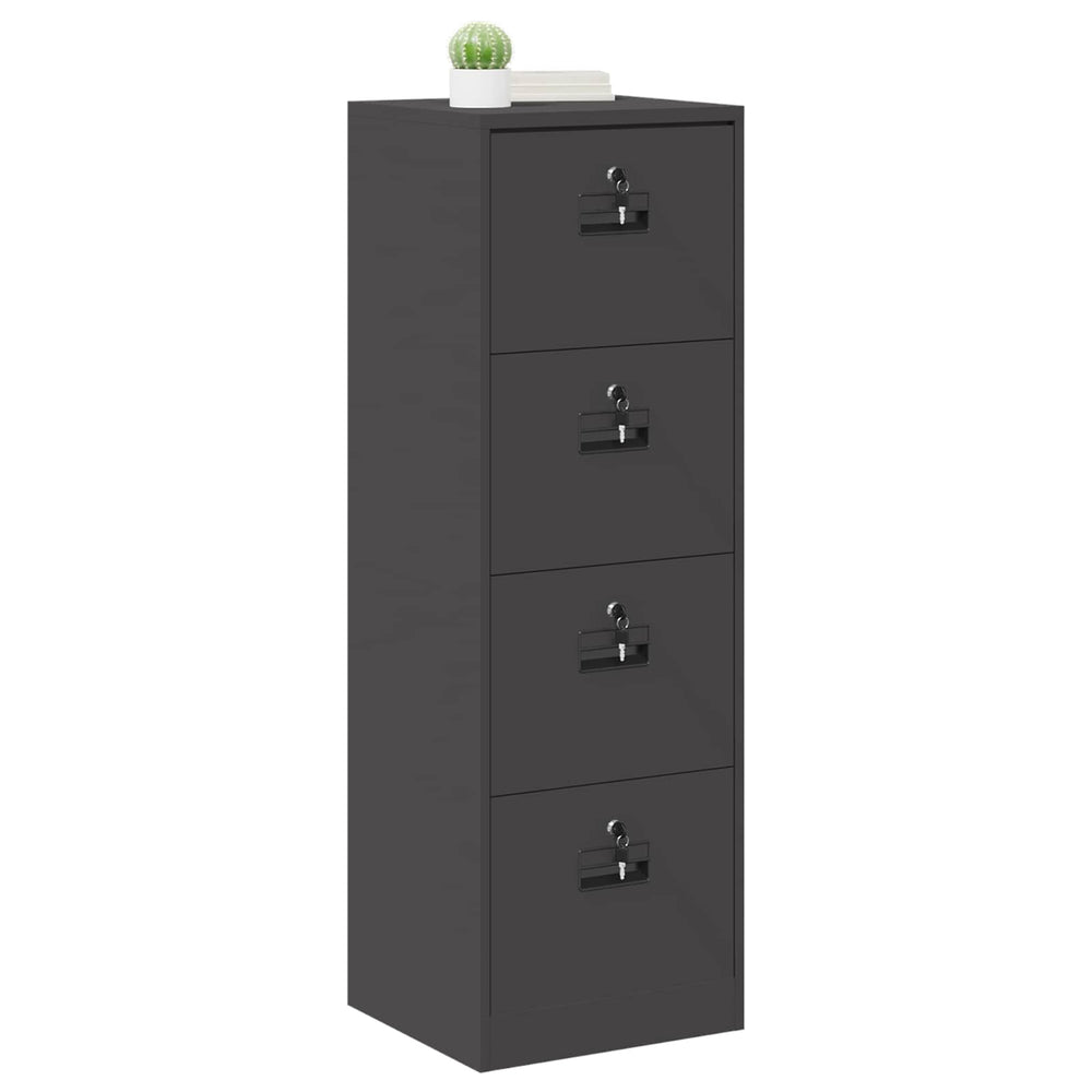 Filing Cabinet Black 44 x 50 x 106.5 cm Cold Rolled Steel