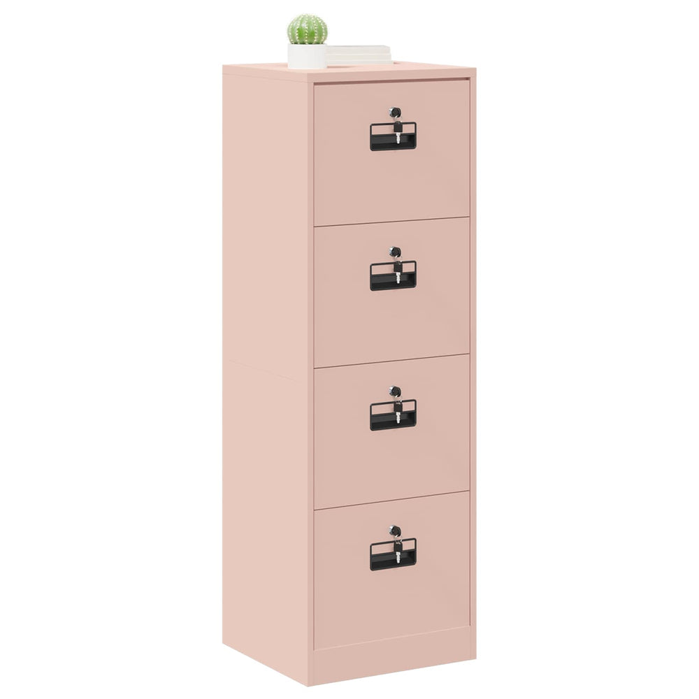 Filing Cabinet Pink 44 x 50 x 106.5 cm Cold-Rolled Steel