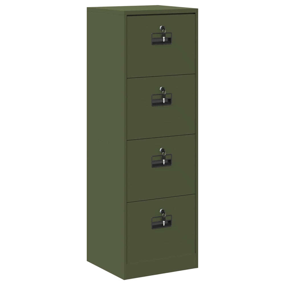 Filing Cabinet with Drawers Olive Green 44 x 50 x 106.5 cm