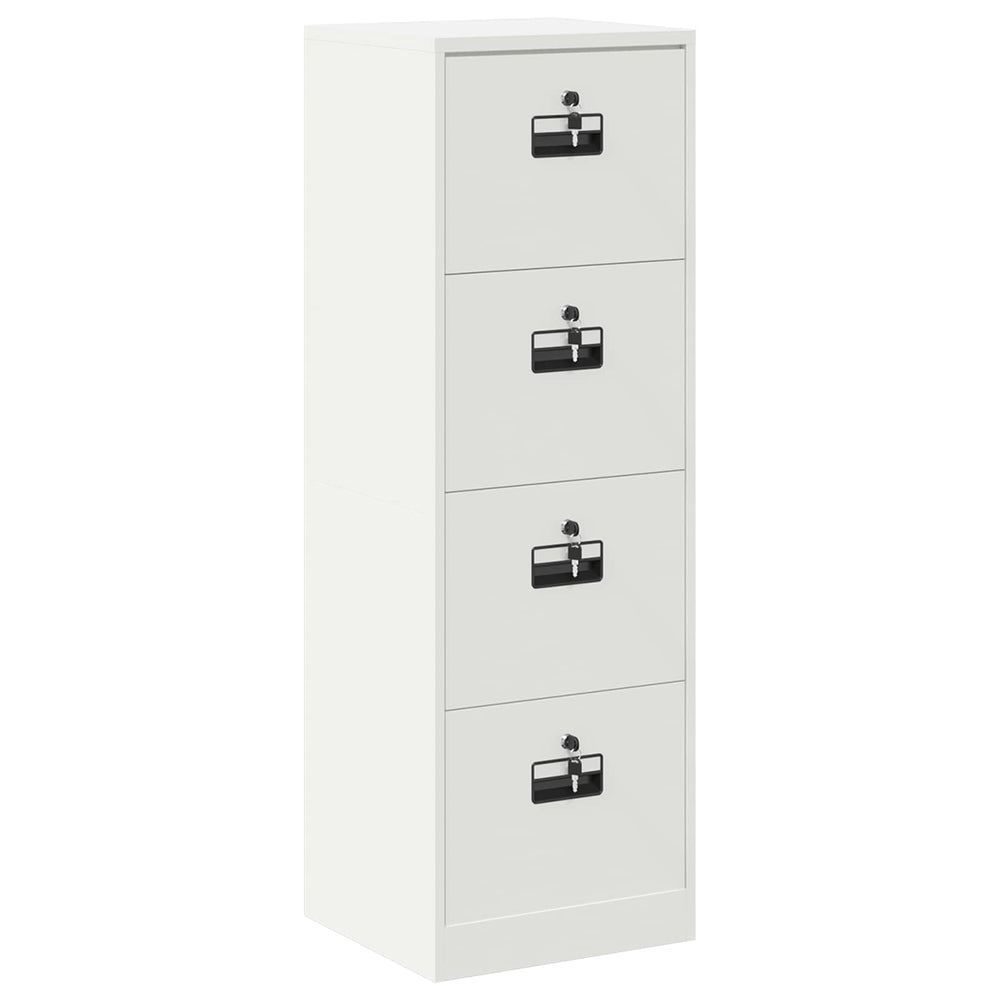 Filing Cabinet White 44 x 50 x 106.5 cm Cold Rolled Steel