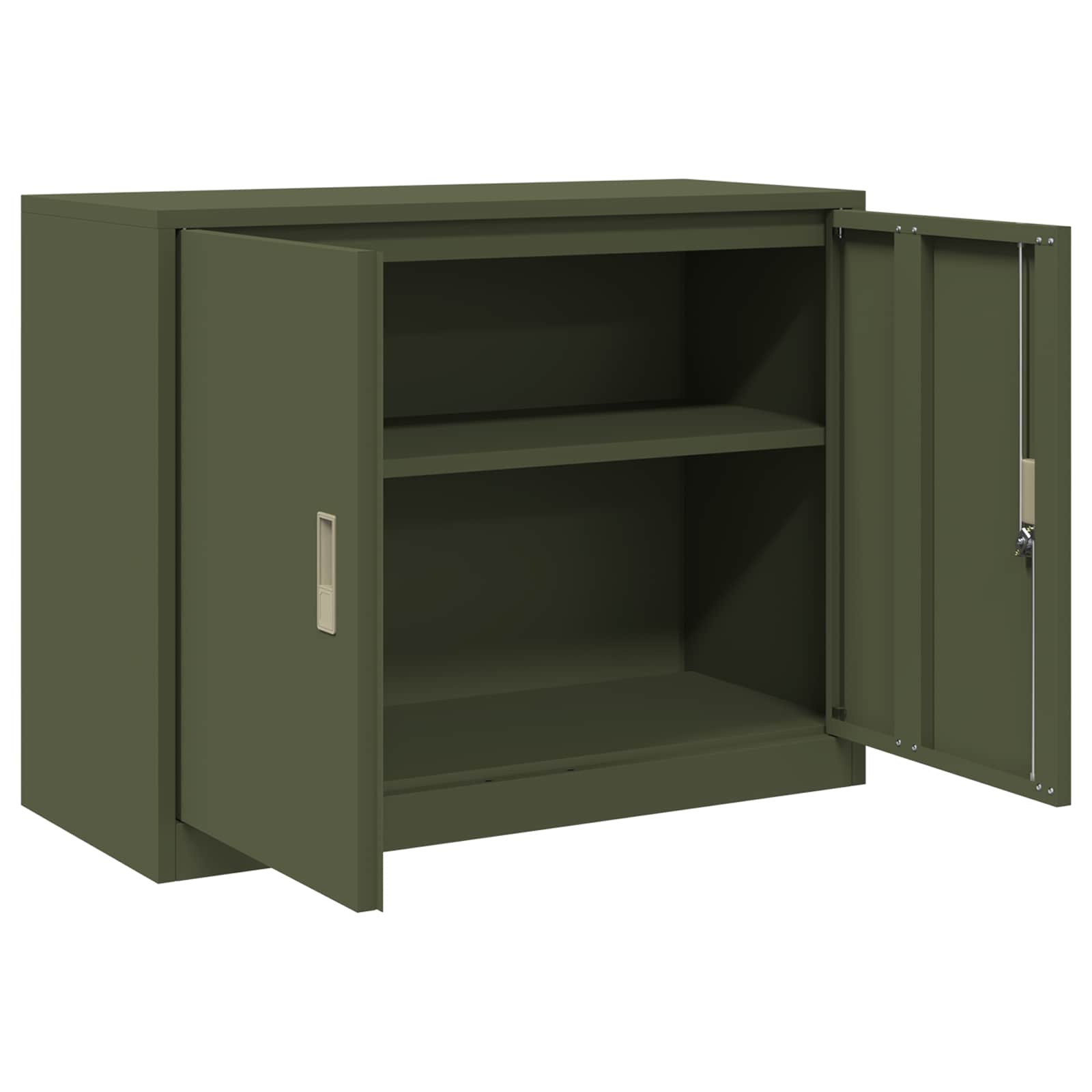 Storage Cabinet with Storage Olive Green 90 x 40 x 70 cm