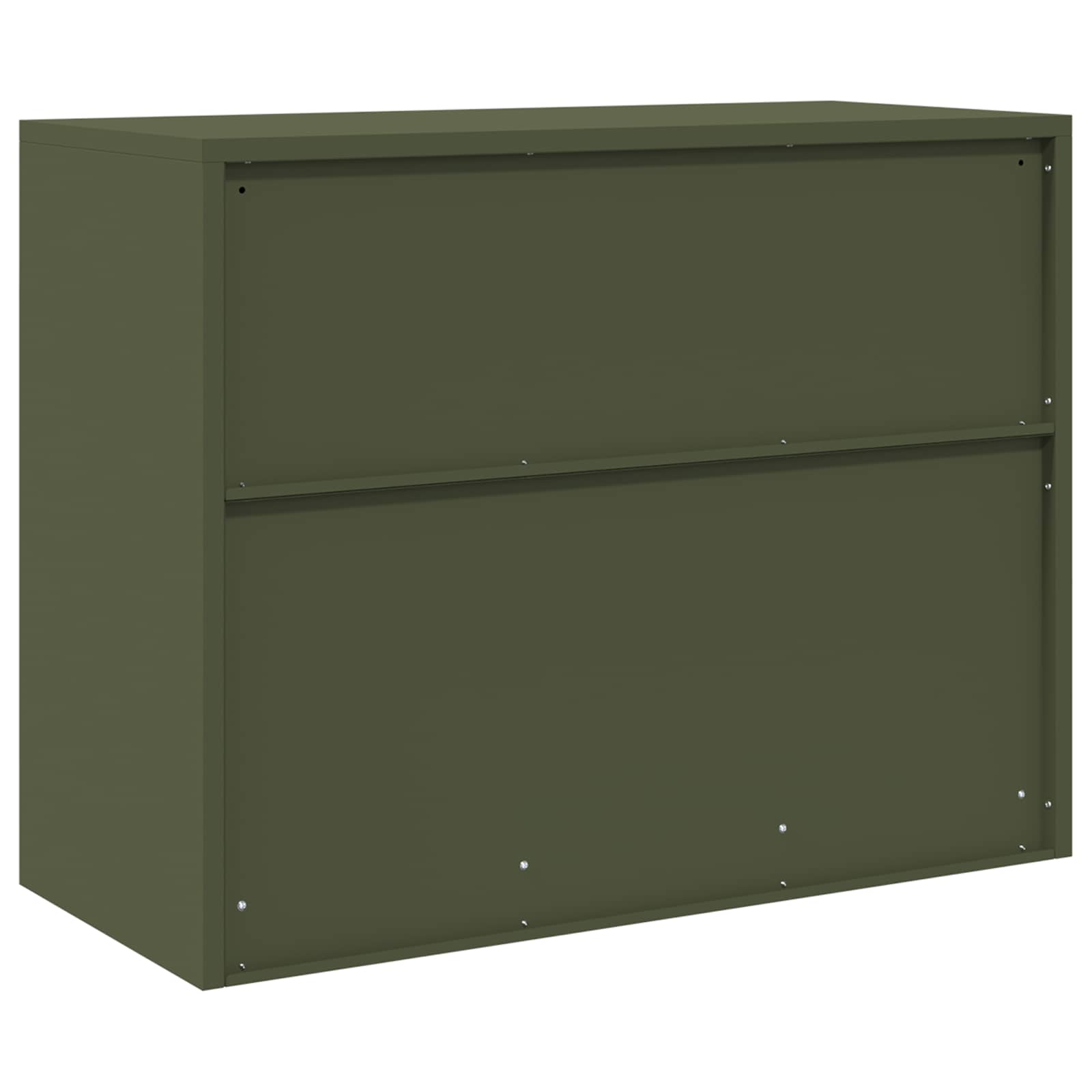 Storage Cabinet with Storage Olive Green 90 x 40 x 70 cm
