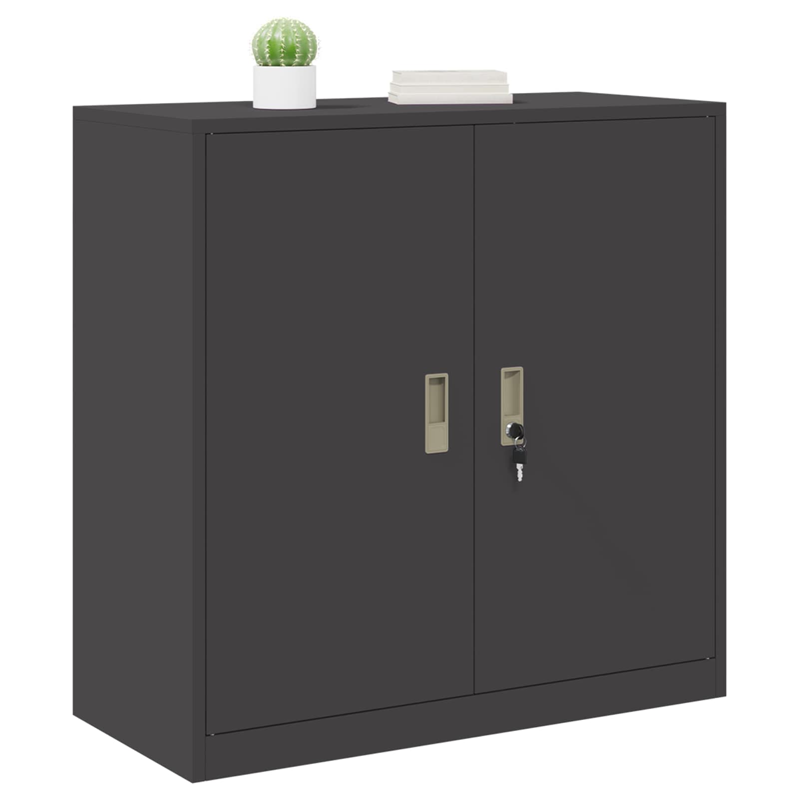 Storage cabinet Black 90 x 40 x 90 cm Cold-rolled steel