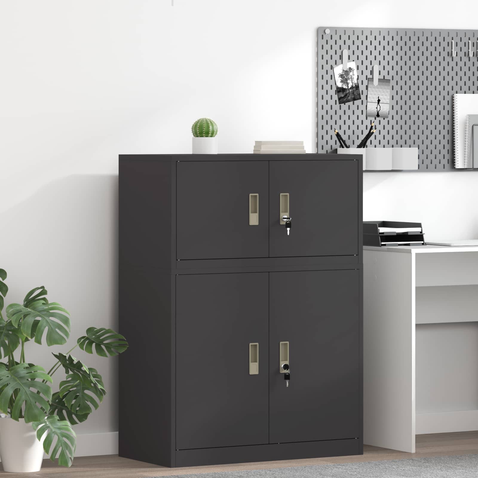 Uzglabāšanas skapītis Melns 80 x 40 x 40 cm Auksti velmēts tērauds