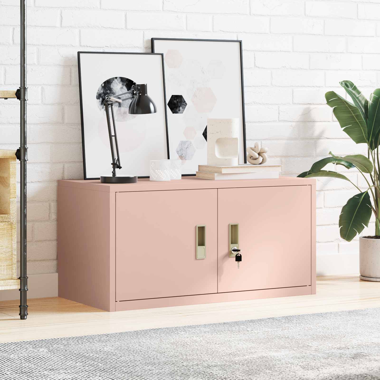 Storage cabinet Pink 80 x 40 x 40 cm Cold-rolled steel
