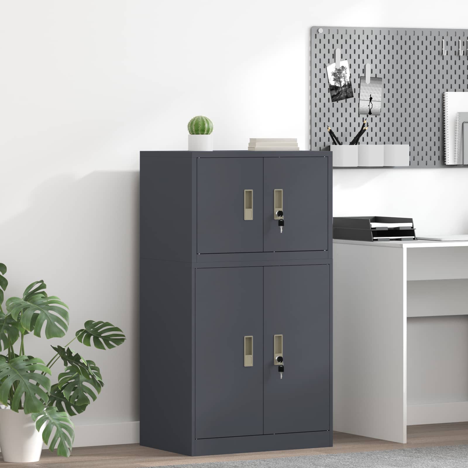 Anthracite Storage Cabinet with Storage 60 x 40 x 40 cm