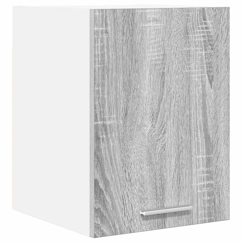 Wall cabinet with shelf Riga Grey Sonoma and white