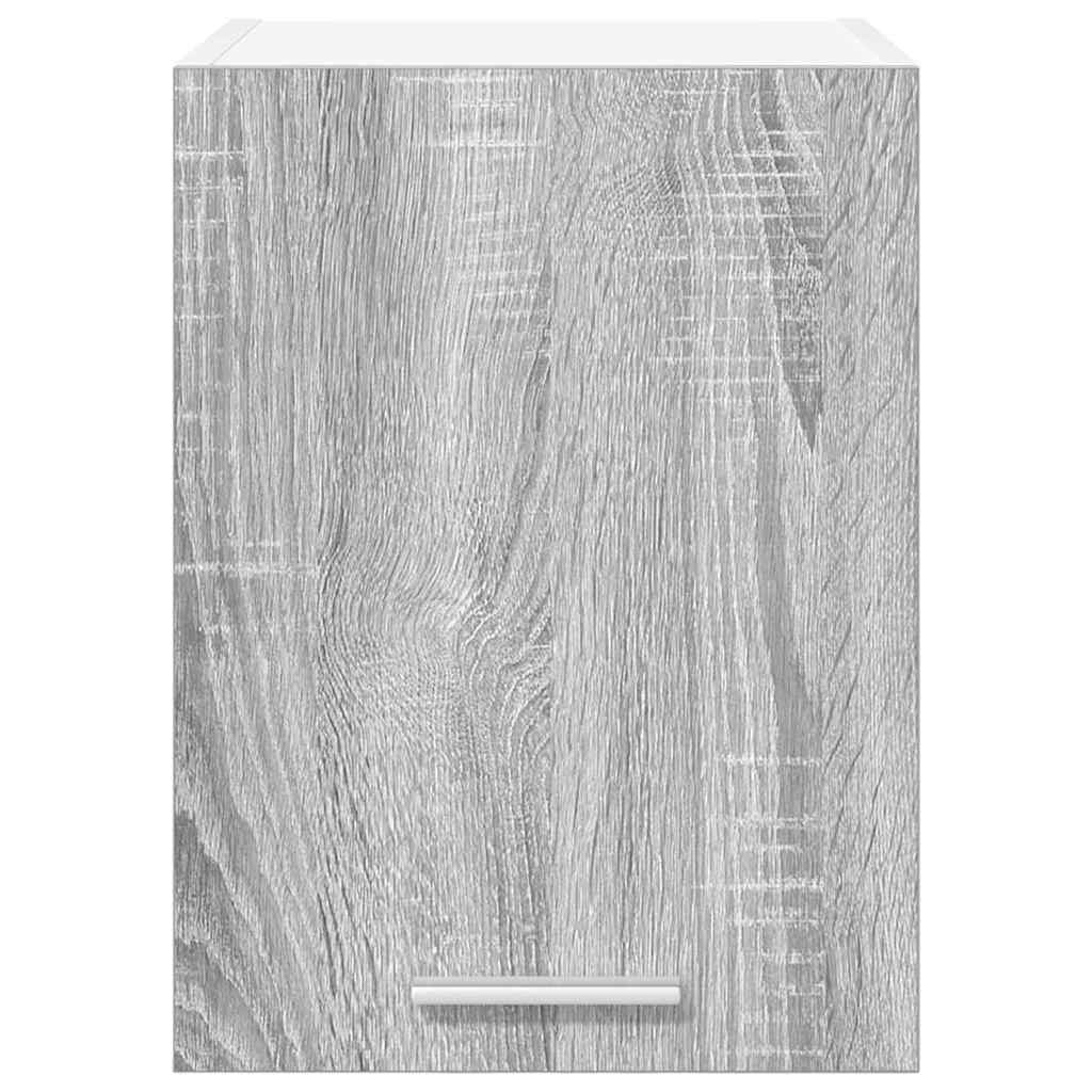 Wall cabinet with shelf Riga Grey Sonoma and white