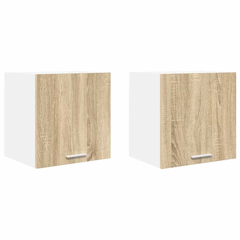 Pakabinama spintelė Riga 2 pcs Sonoma ąžuolas ir baltas