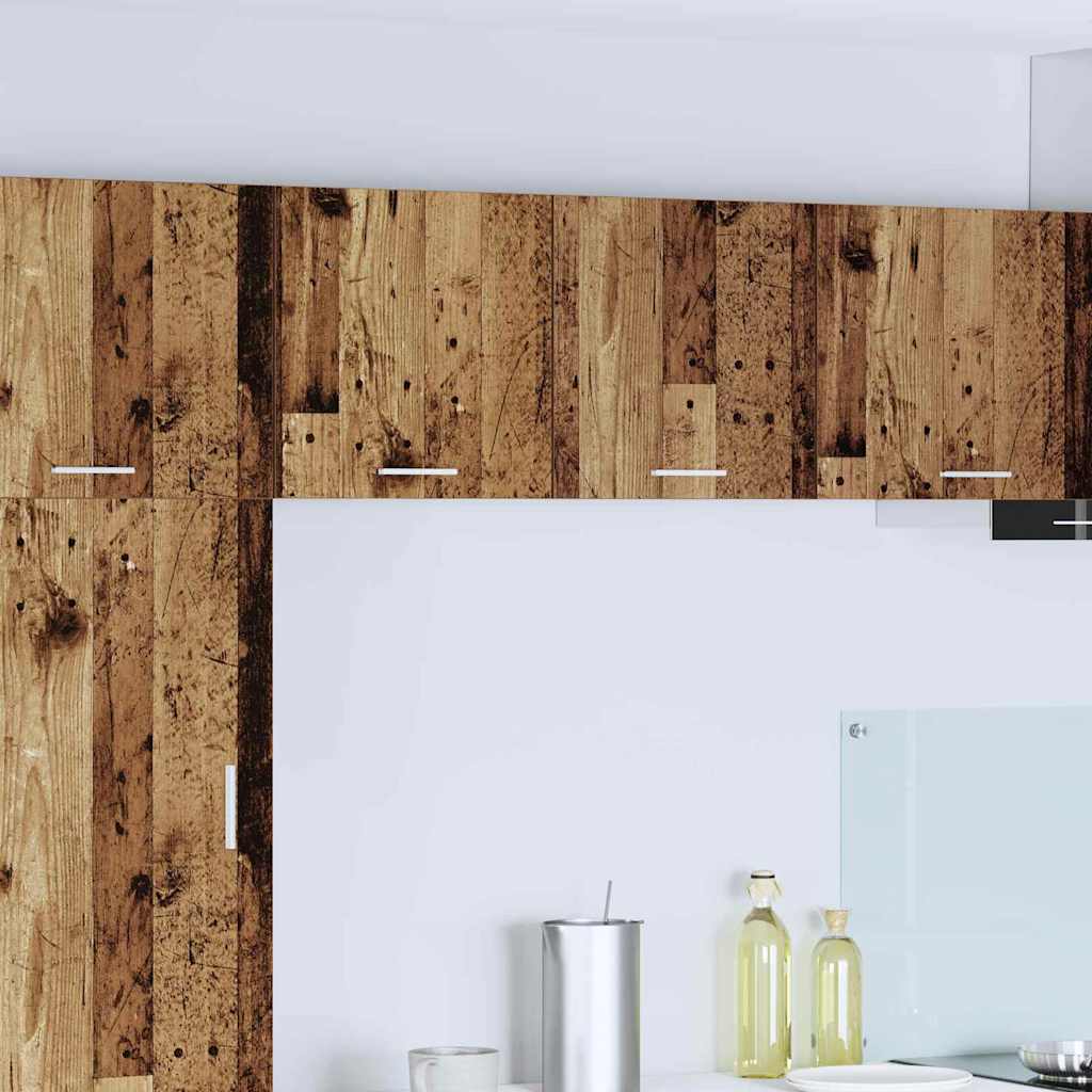 Wall cabinet with a shelf Riga Old wood and white