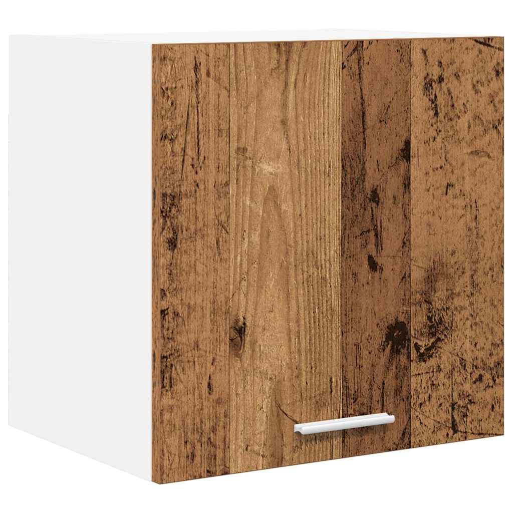 Wall cabinet with a shelf Riga Old wood and white