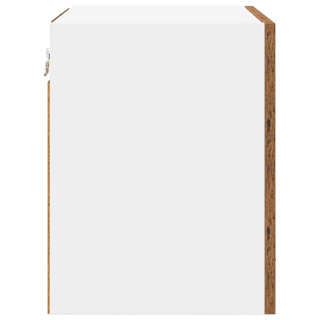 Wall cabinet with a shelf Riga Old wood and white
