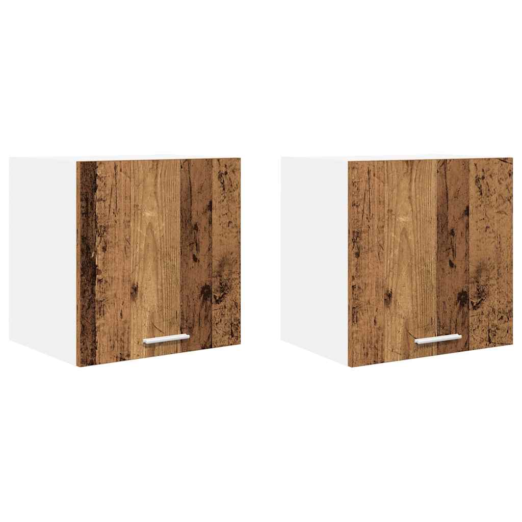 Pakabinama spintelė Riga 2 pcs Senos medienos ir baltos