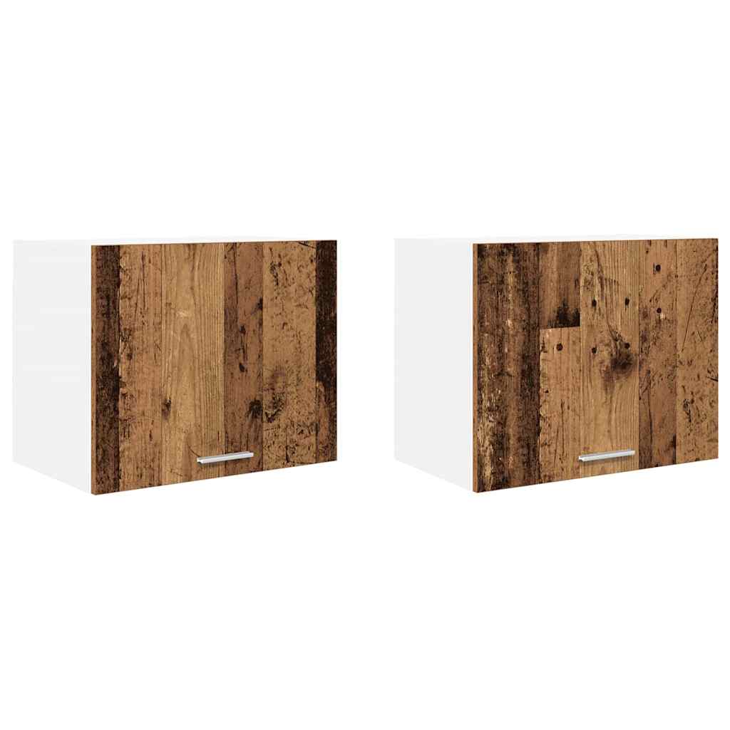 Pakabinama spintelė Riga 2 pcs Senos medienos ir baltos