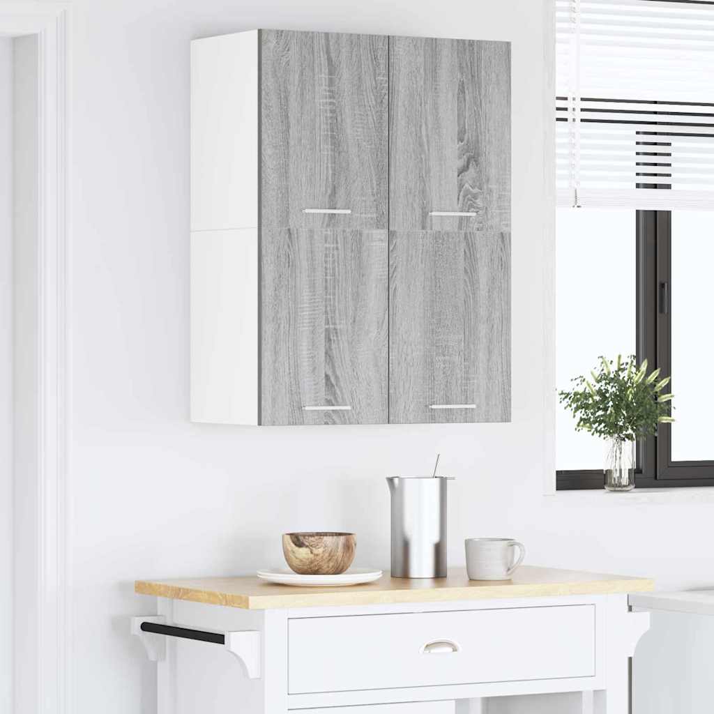 Pakabinama spintelė Pilkas Sonoma ir baltas 60 x 31 x 40 cm