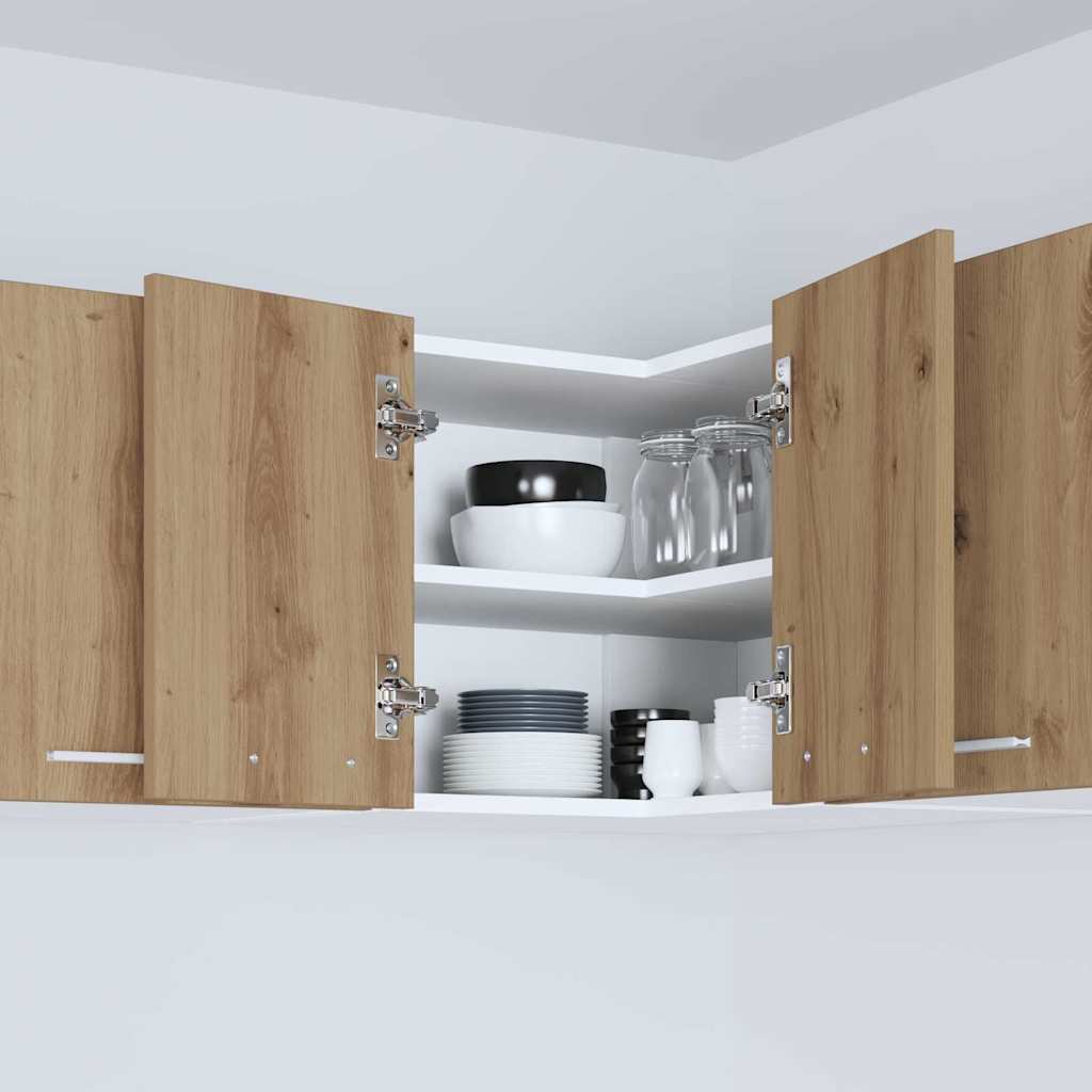 Wall cabinet Riga Artisan oak and white