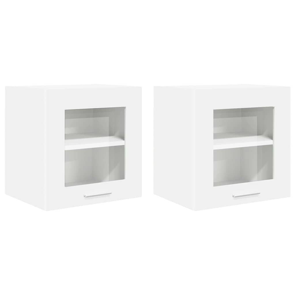 Wall cabinet with shelf Riga 2 pcs White 40 x 31 x 40 cm