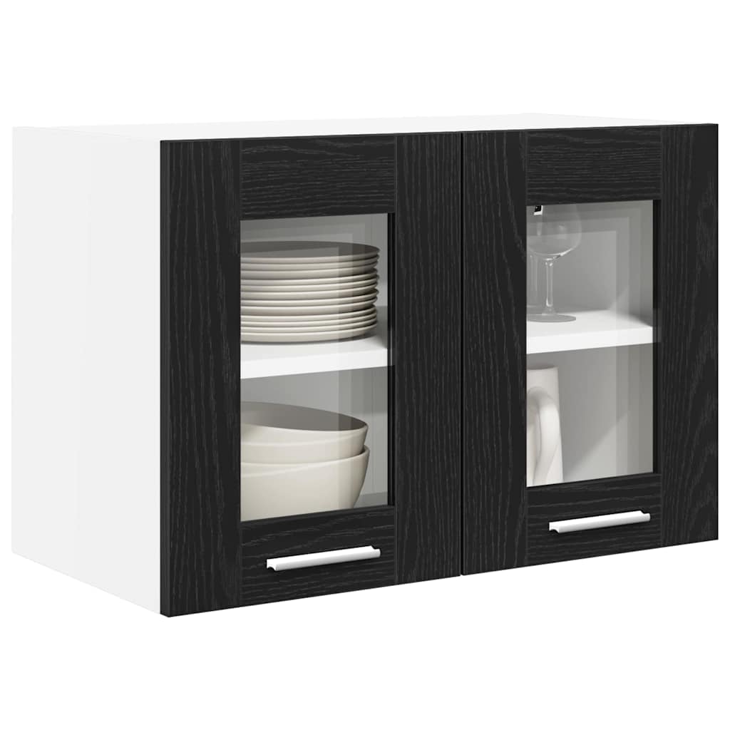 Pakabinama spintelė Riga 2 pcs Juodas ąžuolas 60 x 31 x 40 cm