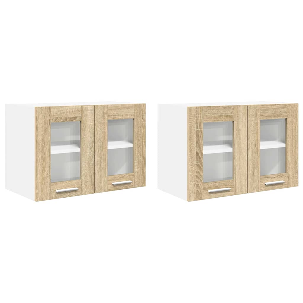 Wall Cabinet Riga 2 pcs Sonoma Oak 60 x 31 x 40 cm