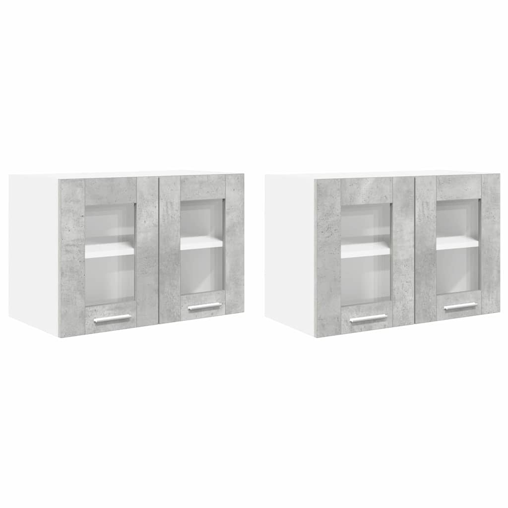 Wall cabinet Riga 2 pcs Concrete grey 60 x 31 x 40 cm