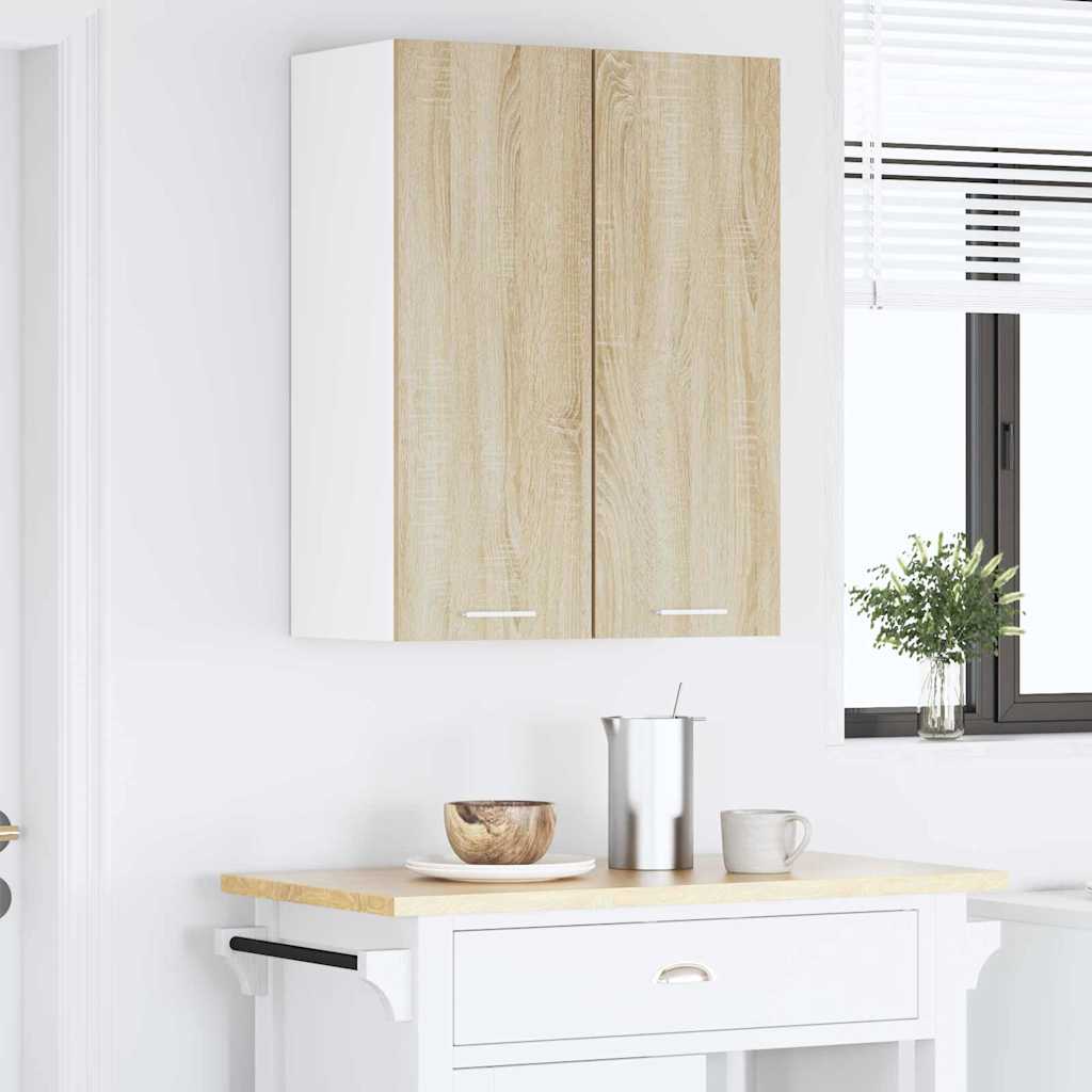 Pakabinama spintelė Riga 2 pcs Sonoma ąžuolas ir baltas