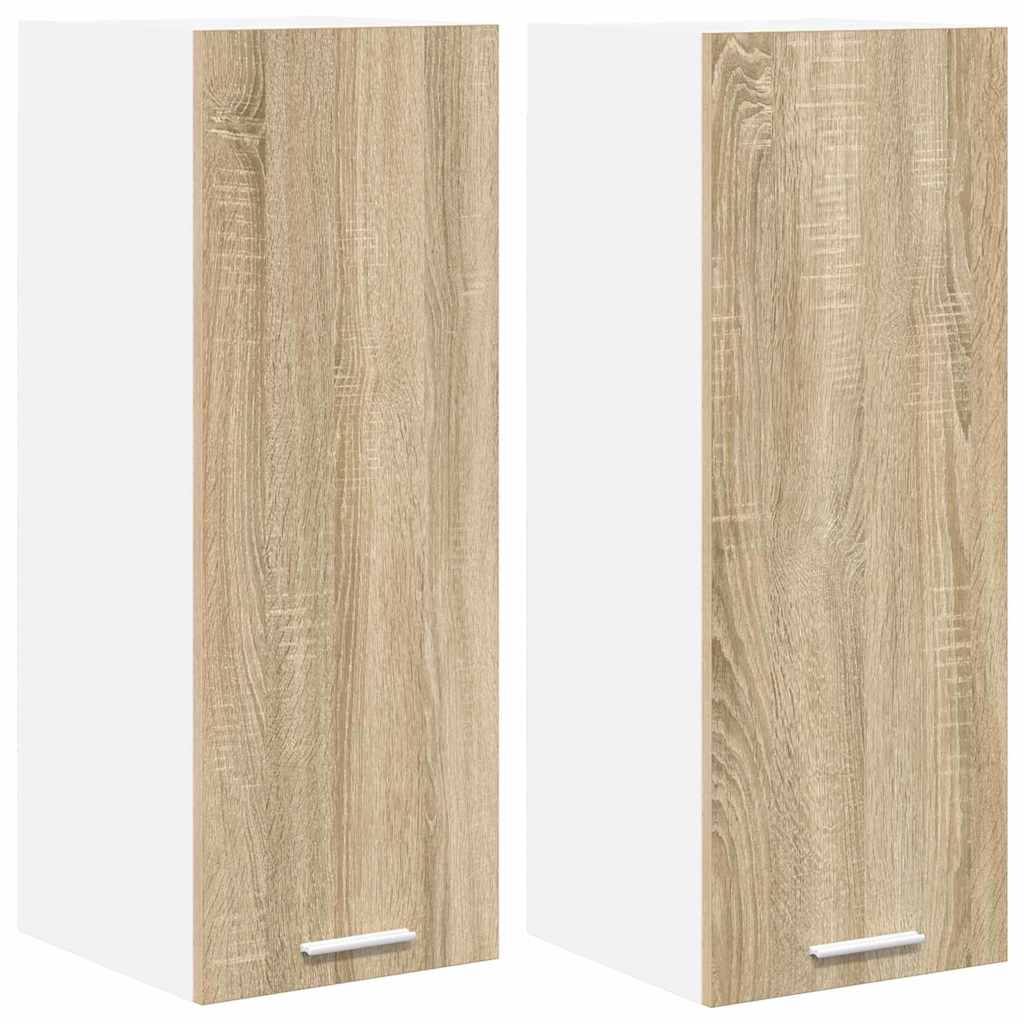 Pakabinama spintelė Riga 2 pcs Sonoma ąžuolas ir baltas