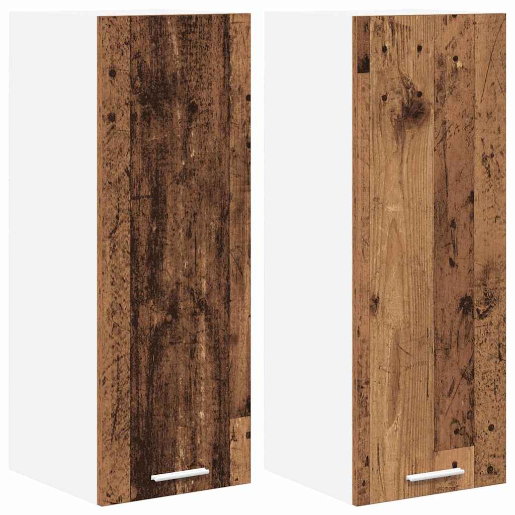 Pakabinama spintelė Riga 2 pcs Senos medienos ir baltos