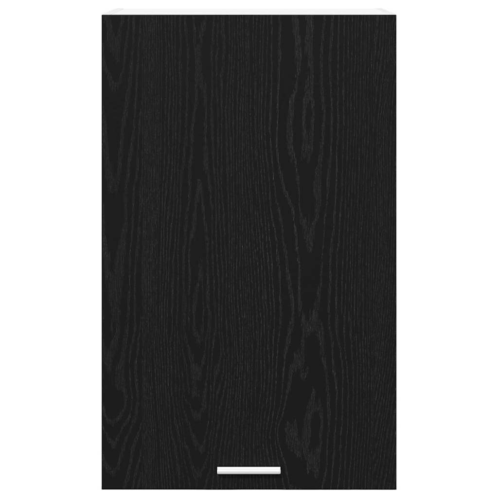 Wall-mounted cabinet with shelf Riga Black oak and white