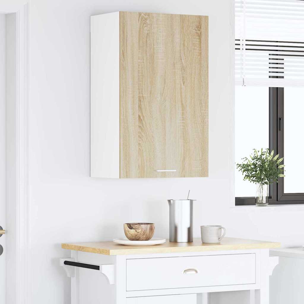 Piekaramais skapis ozolkoka Sonoma un balts 50 x 31 x 80 cm