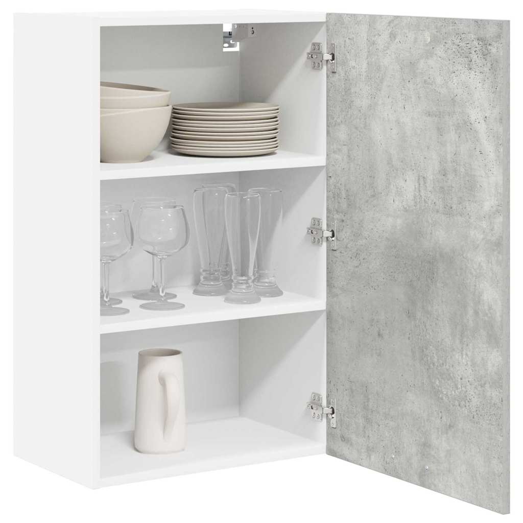 Wall cabinet Riga Concrete grey and white 50 x 31 x 80 cm