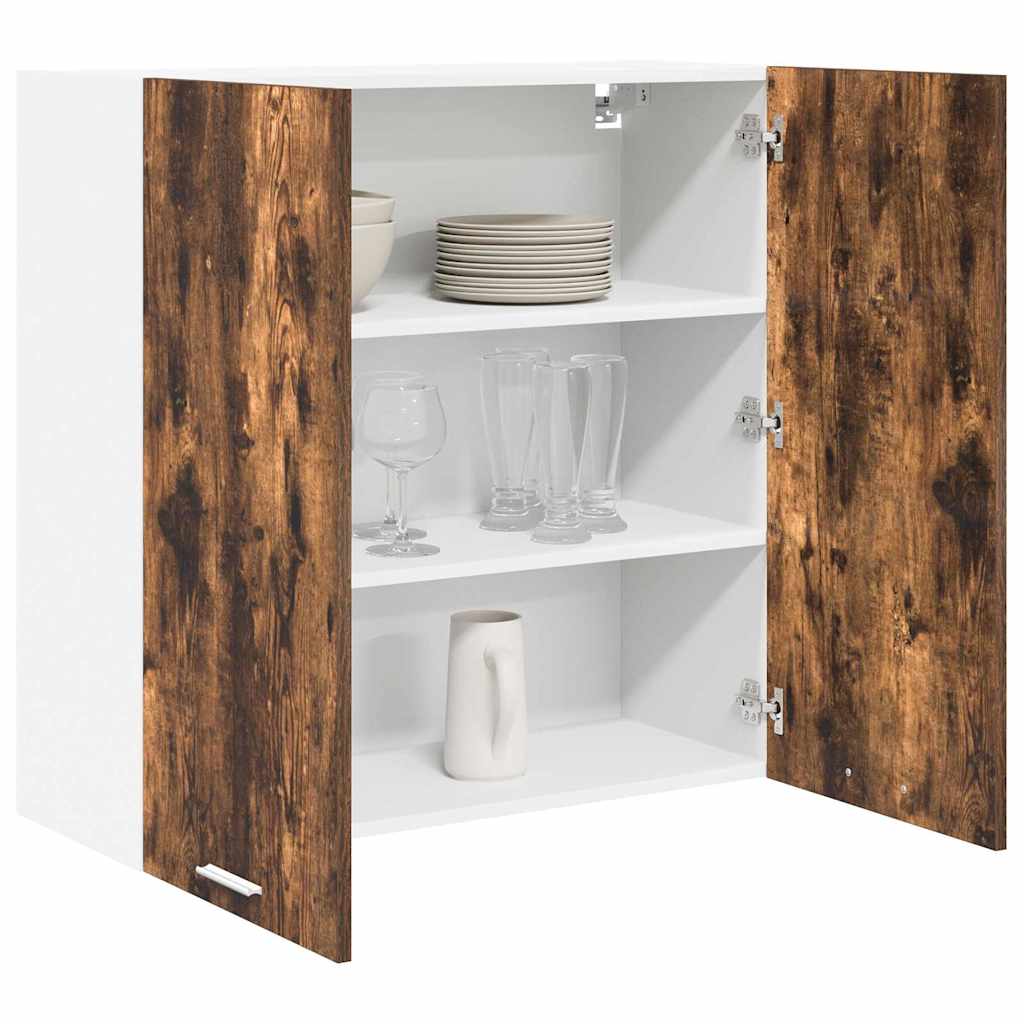 Wall-mounted cabinet Riga Smoked oak 80 x 31 x 80 cm