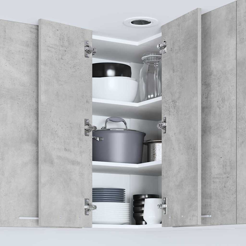 Wall-Mounted Cabinet Riga Concrete Grey and White 57 x 57 x 80 cm