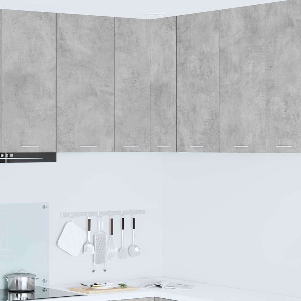 Wall-Mounted Cabinet Riga Concrete Grey and White 57 x 57 x 80 cm