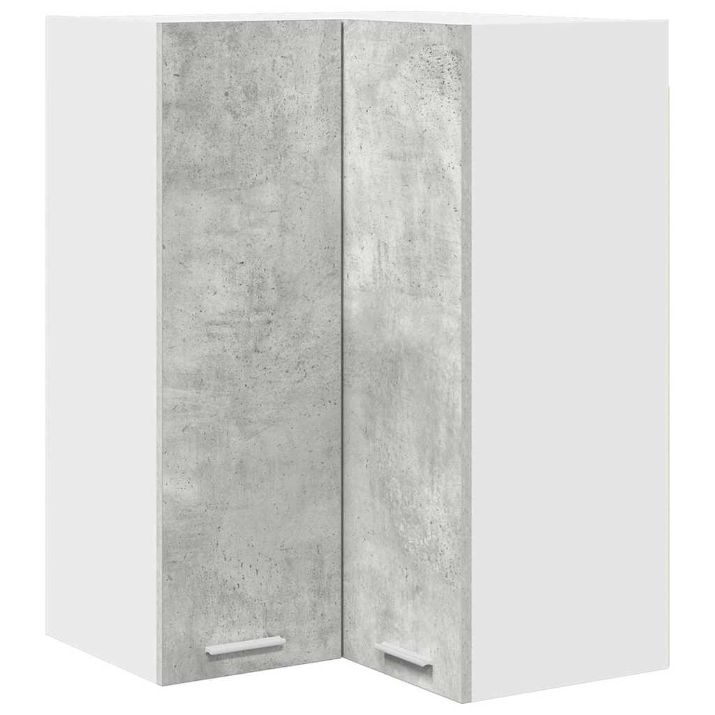 Wall-Mounted Cabinet Riga Concrete Grey and White 57 x 57 x 80 cm