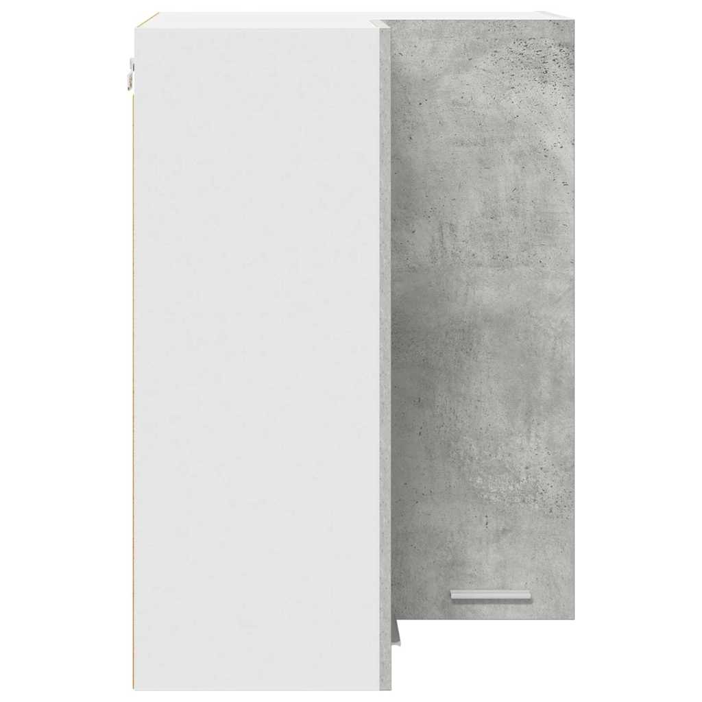 Wall-Mounted Cabinet Riga Concrete Grey and White 57 x 57 x 80 cm