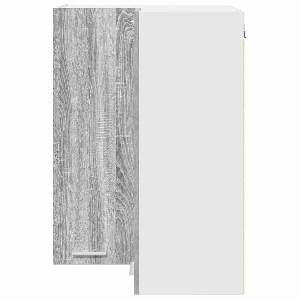 Wall cabinet with shelf Riga Grey Sonoma and white