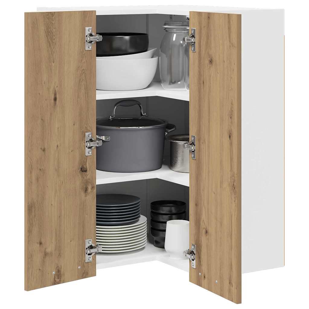 Wall cabinet Riga Artisan oak and white