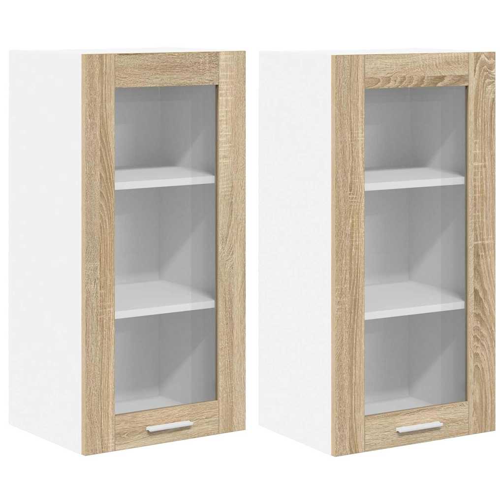 Wall cabinet Riga 2 pcs Sonoma oak 40 x 31 x 80 cm