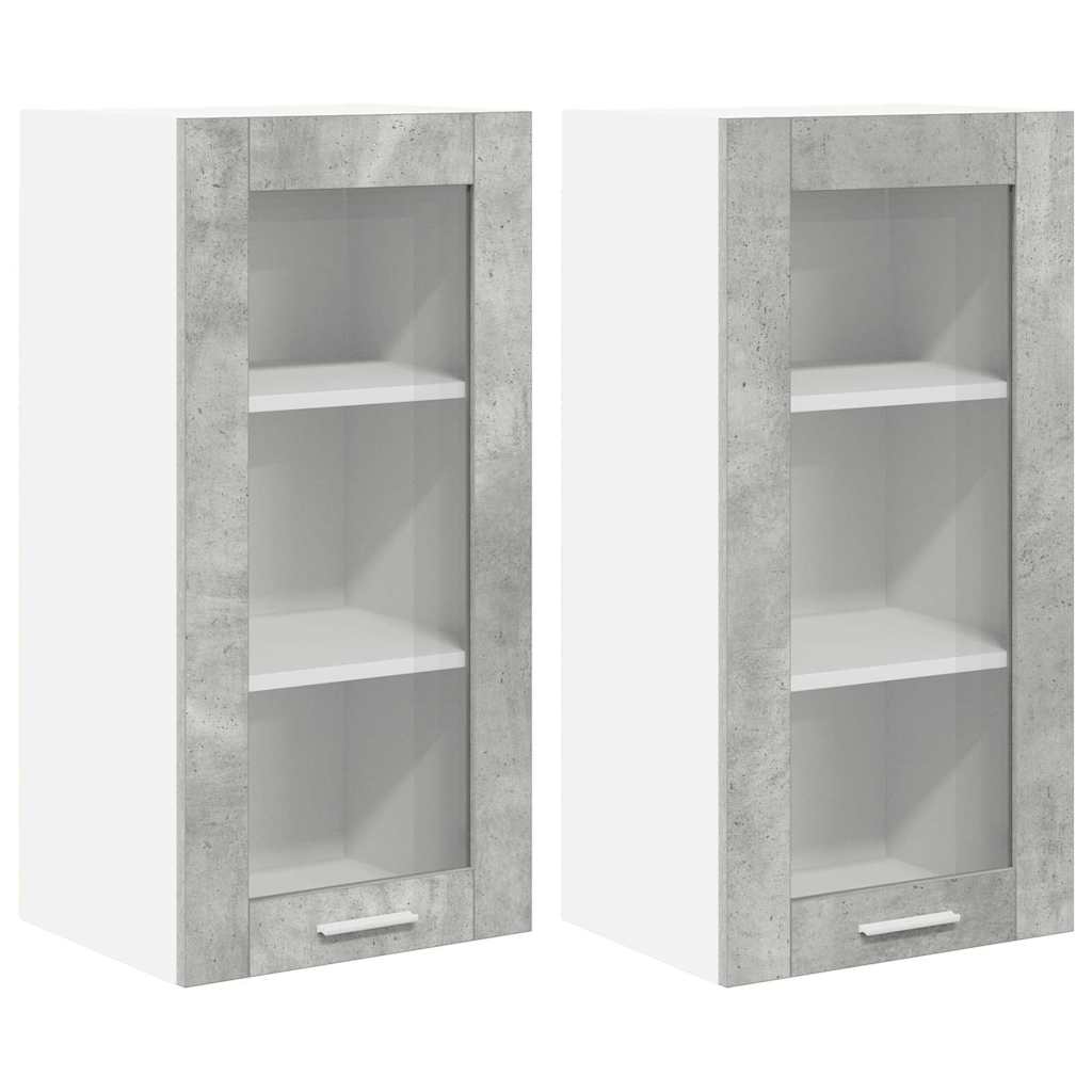 Pakabinama spintelė Riga 2 pcs Betono pilka 40 x 31 x 80 cm
