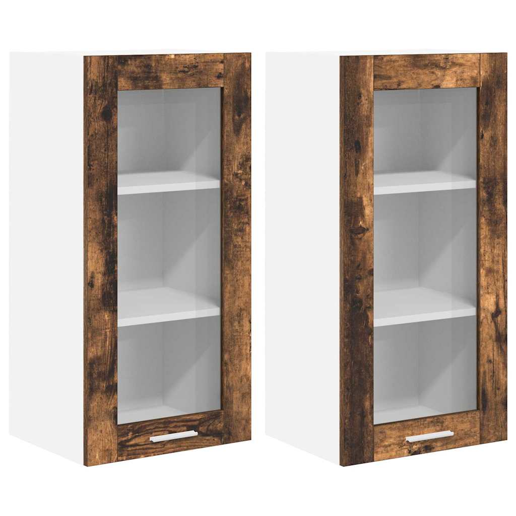 Pakabinama spintelė Riga 2 pcs Rūkyta ąžuolas 40 x 31 x 80 cm